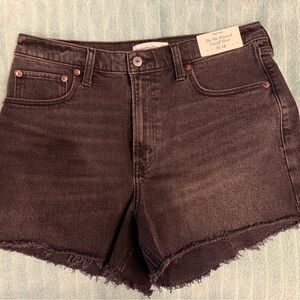 Abercrombie & Fitch Black Jean Shorts (Size 12) (High Rise)